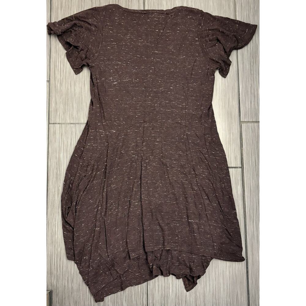 Anthropologie Dolan Melanie Maroon Heather Knit Asymmetrical Dress Size Small - Picture 9 of 9